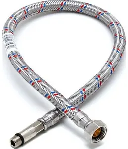 Гибкая подводка для смесителей VALFEX нерж.сталь М10*18-1/2" 80 см (50 на скидке