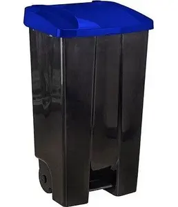 Контейнер для мусора 110л с педалью на колесах (серый) IDEA на скидке