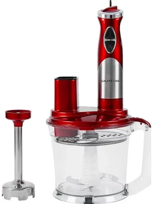 Многофункциональный погружной блендер Galaxy LINE GL 2106, красный с с