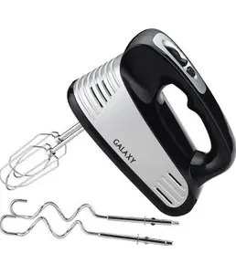 Миксер электрический Galaxy GL 2208, черный с серебристым на скидке