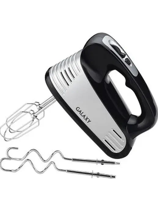 Миксер электрический Galaxy GL 2208, черный с серебристым