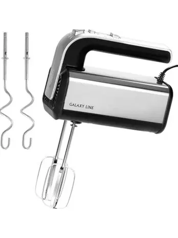 Миксер электрический Galaxy LINE GL 2228, серебристый с черным