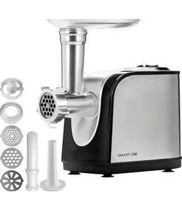 Мясорубка электрическая Galaxy LINE GL 2416, серебристый с черным на скидке