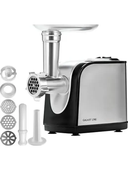 Мясорубка электрическая Galaxy LINE GL 2416, серебристый с черным
