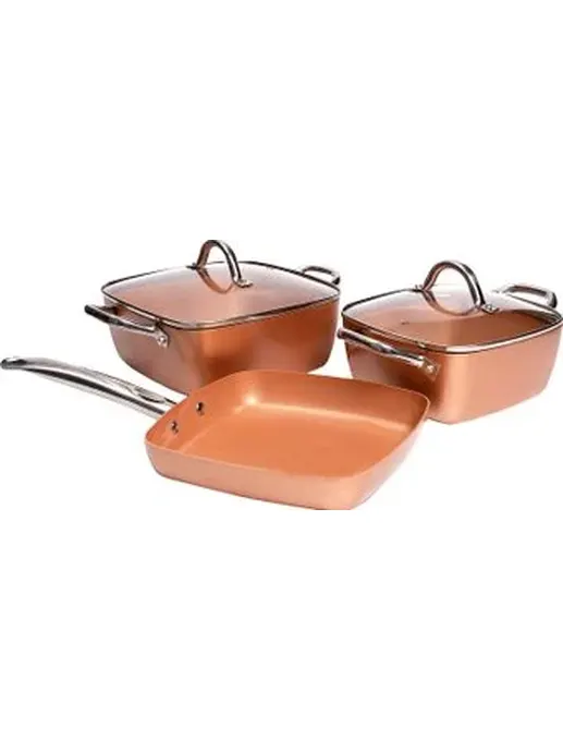 Набор посуды Galaxy LINE GL 9514, бронзовый