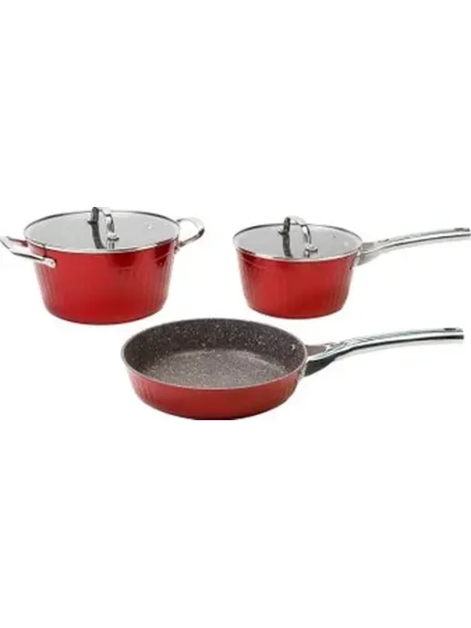 Набор посуды Galaxy LINE GL 9515, красный