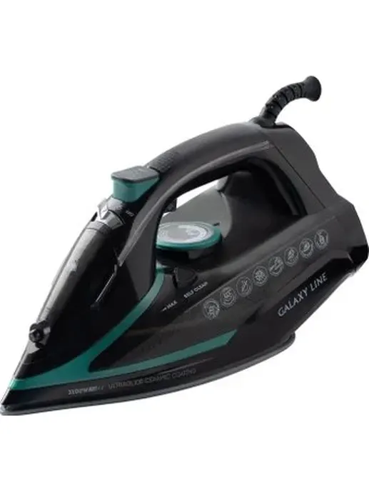 Утюг Galaxy LINE GL 6136, черный с зеленым