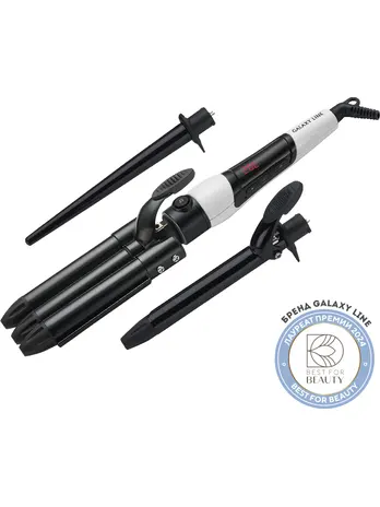 Набор для укладки волос подарочный Galaxy LINE GL 4703, черный с белым