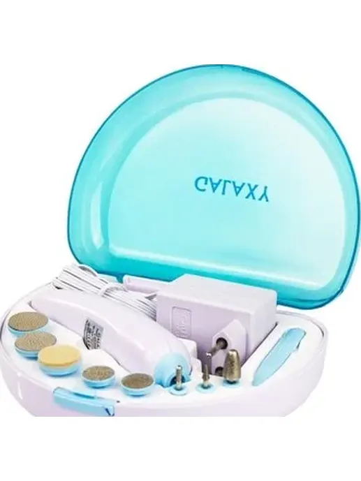 Набор для маникюра и педикюра Galaxy GL 4911, розовый с голубым