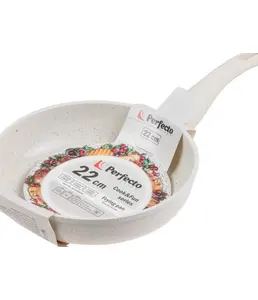Сковорода ф 22х5.3 см, PERFECTO LINEA, бежевая на скидке