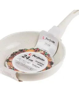 Сковорода ф 24х5.5 см, PERFECTO LINEA,  для индукц. Бежевая на скидке