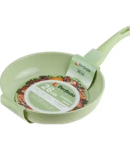 Сковорода ф 26х5.8 см, PERFECTO LINEA, зеленая на скидке