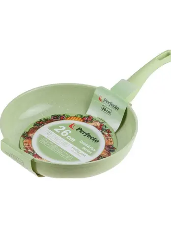 Сковорода ф 26х5.8 см, PERFECTO LINEA, зеленая