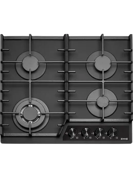 Газовая варочная панель ZORG HAG63 FDW black matte