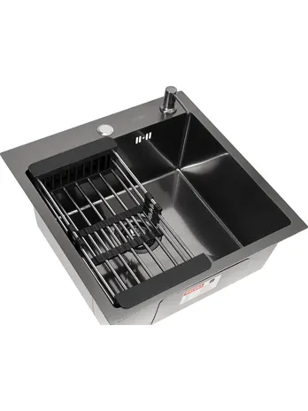 Комплект ASTRA мойка 550*500, коландер, дозатор BLACK DECOR
