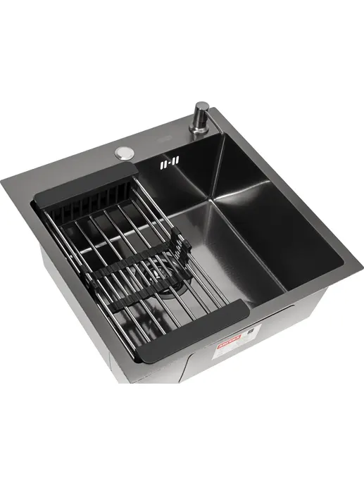 Комплект ASTRA мойка 550*500, коландер, дозатор BLACK DECOR