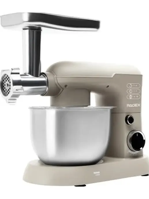 Кухонный комбайн 5 в 1 RAGEX R105, 4л, 1500Вт, цвет: 110 (бежевый)