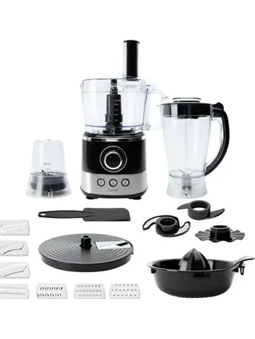 Кухонный комбайн 13 в 1 RAGEX R107, 1.2л, 1000Вт, цвет: 015 (черный с