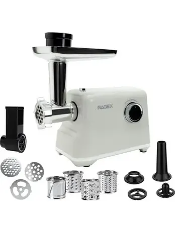Электрическая мясорубка RAGEX R805, 2000Вт, цвет: 105 (зефирная)