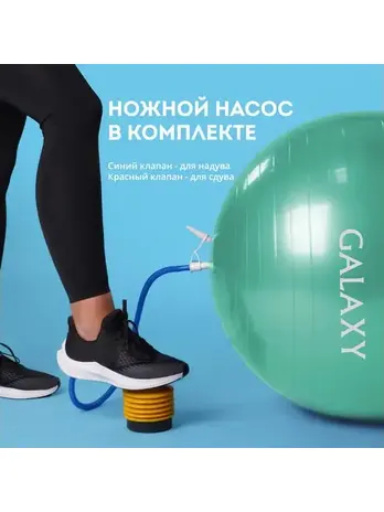 Фитбол Galaxy GL1041, бирюзовый