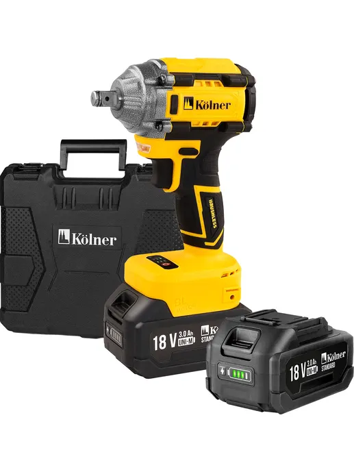 Гайковерт ударный аккум. 18V UNI-M, BL, 280 Нм, Kolner KWI 18-280BLV