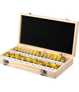 Набор фрез по дереву, диаметр 6,35мм-31,5мм, диаметр хвостовика 8мм, K на скидке