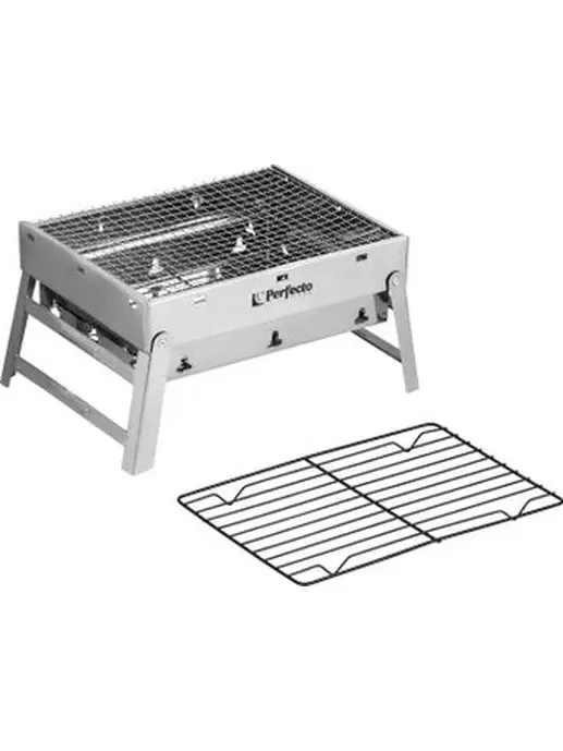 Мангал-барбекю складной с решеткой, 35х27х20 см, нержавеющая сталь, PE