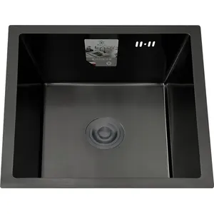 DS5050B Кухонная мойка 500*500*200mm , чёрная с сифоном