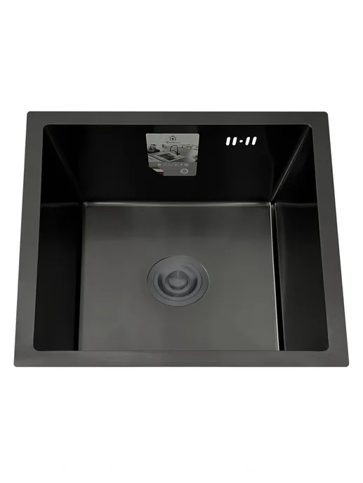 DS5050B Кухонная мойка 500*500*200mm , чёрная с сифоном