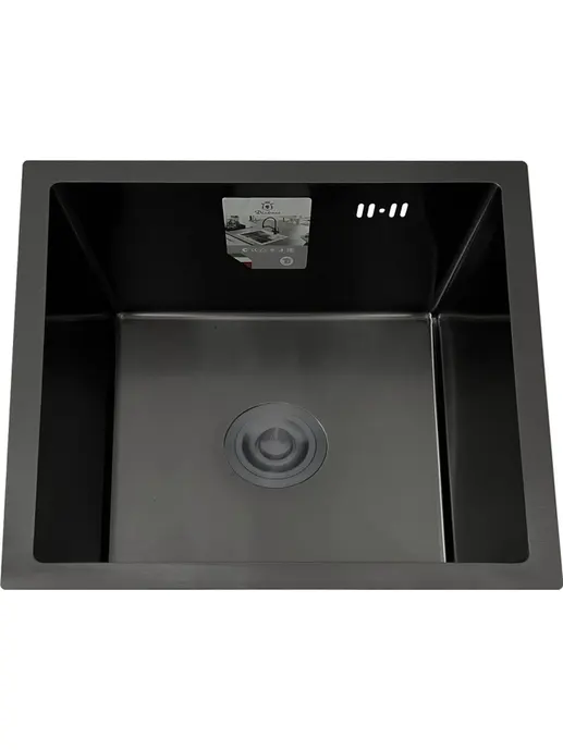 DS5050B Кухонная мойка 500*500*200mm , чёрная с сифоном