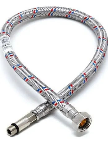 Гибкая подводка для смесителей VALFEX нерж.сталь М10*18-1/2" 60 см (75