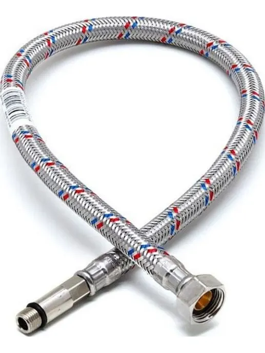 Гибкая подводка для смесителей VALFEX нерж.сталь М10*18-1/2" 60 см (75
