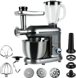 Кухонный комбайн 9 в 1 RAGEX R101, 4.5л, 1500Вт, цвет: 200 (серый)
