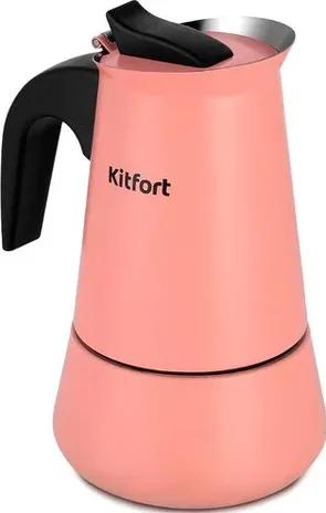 Кофеварка гейзерная KITFORT KT-7148-1 (темно-коралловый)