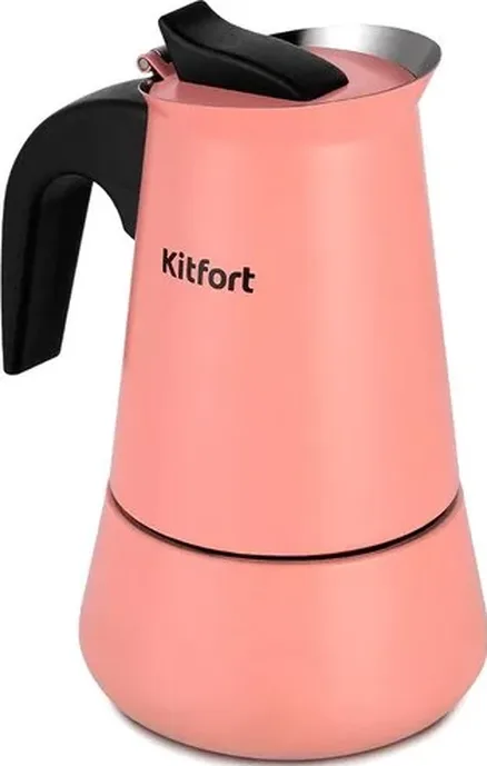 Кофеварка гейзерная KITFORT KT-7148-1 (темно-коралловый)