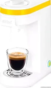 Кофеварка капсульная Kitfort KT-7122-3 (бело-желтый) на скидке
