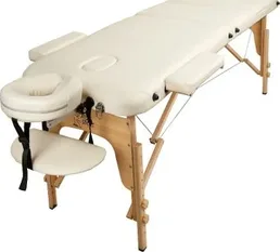 Массажный стол Atlas Sport 70 см складной 3-с деревянный (бежевый) на скидке