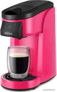Кофеварка капсульная Kitfort KT-7121-1 (черно-малиновый)