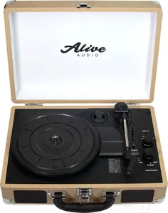 Проигрыватель виниловых пластинок Alive Audio Glam Latte c Bluetooth / на скидке