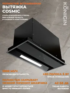 Кухонная вытяжка Konigin Cosmic Out Black 60страна происхождения (прои