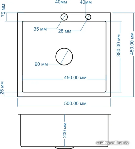 Кухонная мойка Avina HM5045 PVD