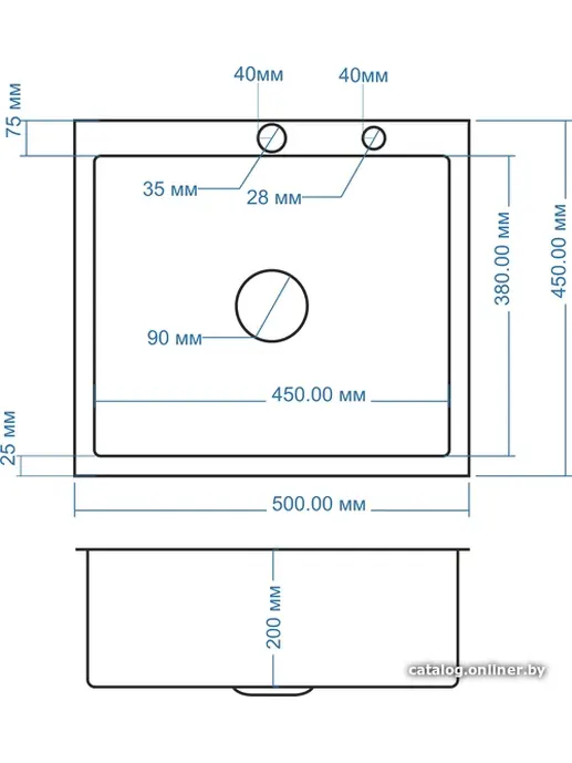 Кухонная мойка Avina HM5045 PVD