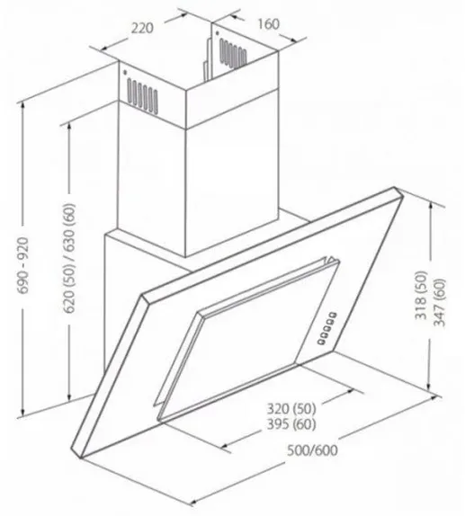 Кухонная вытяжка Akpo Optima Eco 60 wk-4 черный