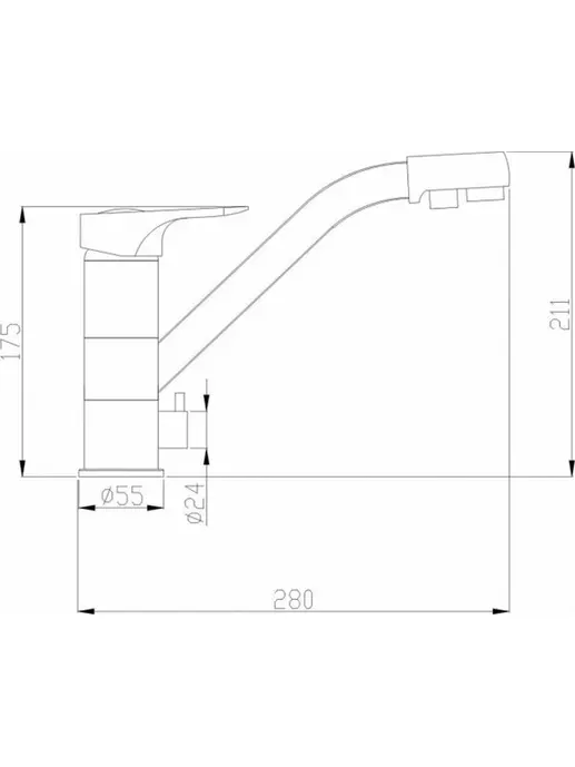 Смеситель для кухни Zorg Steel Hammer SH 321 CR