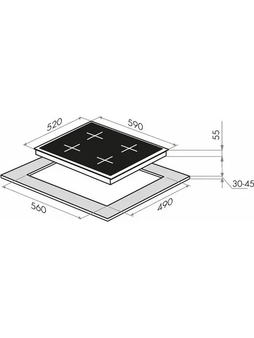Индукционная варочная панель MAUNFELD EVSI594FL2SBK