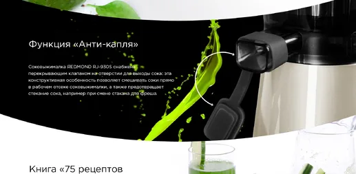 Соковыжималка REDMOND RJ-930S, Шампань