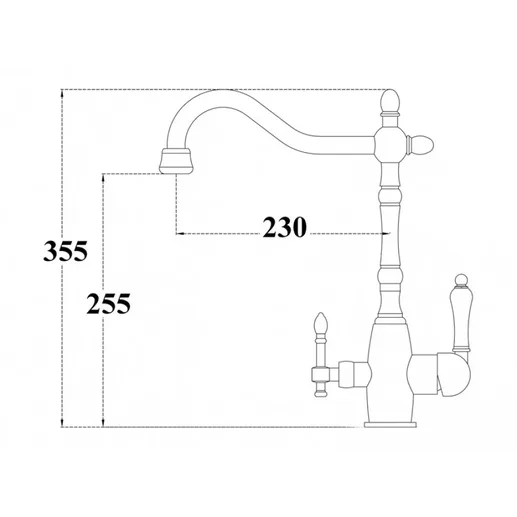 Смеситель для кухни ZorG ZR 312 YF-33 черный