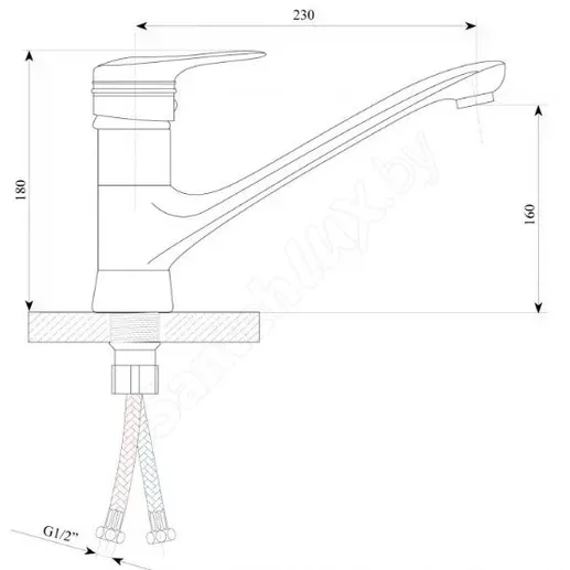 Смеситель для кухни Gran-Stone GS-4356 черный