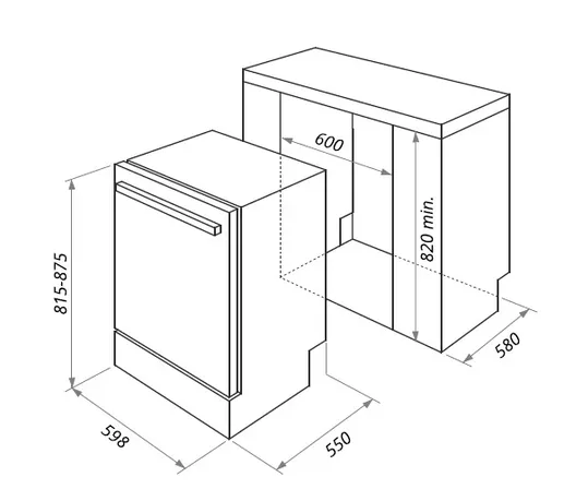 Встраиваемая посудомоечная машина HOMSair DW65L