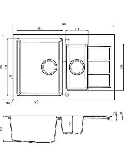 Кухонная мойка FRANKE SIRIUS SID 651-78 полярный белый